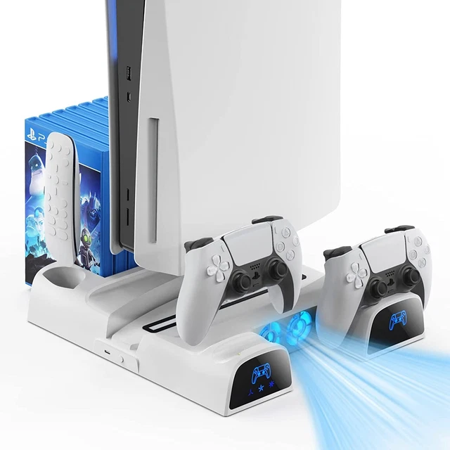 NEW FOR PLAYSTATION 5 Dualsense Controller Charging Station PS5 Cooling