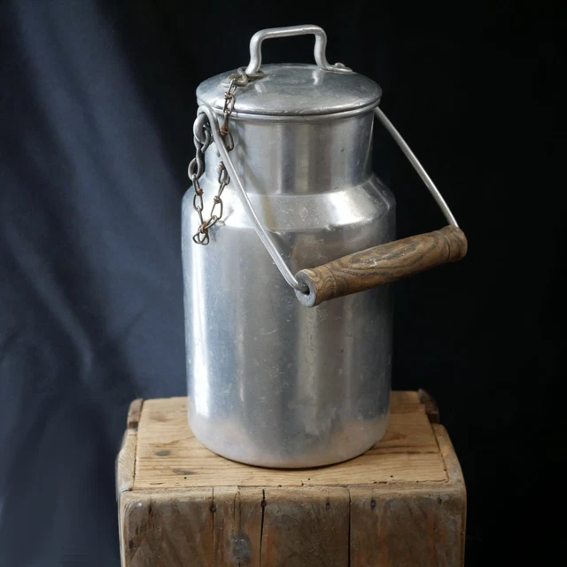 Pot à Lait Aluminium BOURGEAT 2 Litres - Vintage Années 60/70 - Neuf De L'époque