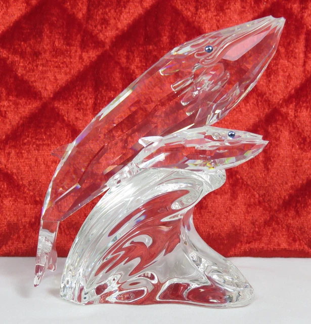 SCS Swarovski Crystal Care For Me Humpback Whale Mother & Calf 164614 Figurine