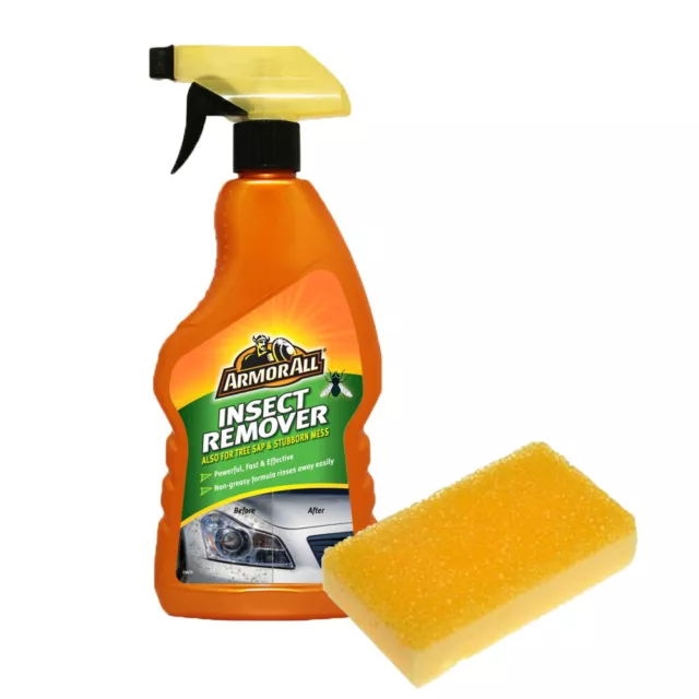 Armorall Insect Bug Tar Grease Oil Tough Stain Cleaner Remover + Shifter Sponge