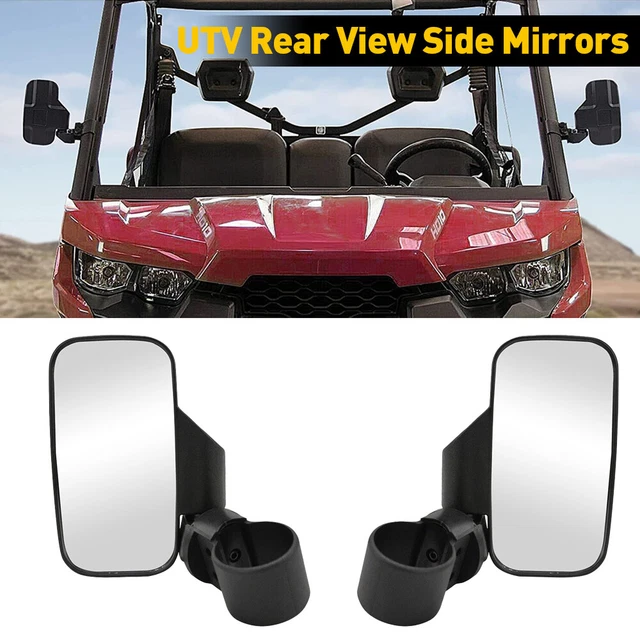 UTV Rear View Side Mirrors Set Fits Polaris Ranger RZR XP Crew 570 800 900 1000