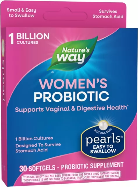 Nature's Way Women's Probiotic Pearls, Supports Vaginal, Digestive Health, 30 ct