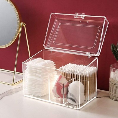 TREESTAR Scatola di Cotone Tampone con Coperchio Tamponi di Cotone Scatola Stuzzicadenti Dischetti Porta Bastoncini di Cotton Scatola Porta Stuzzicadenti Lotus Shape per Casa Hotel Ristorante 
