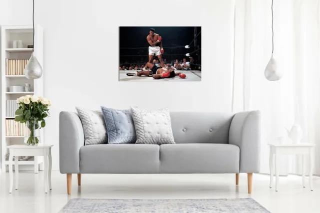 Muhammad Ali Boxing Sonny Liston Canvas Wall Art Picture Print 3