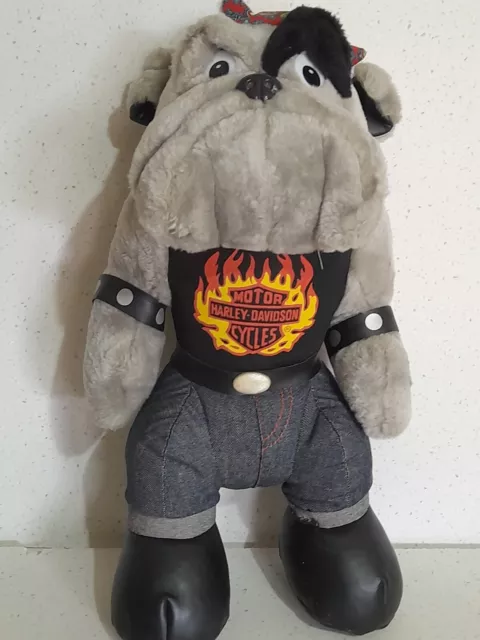 Harley davidson shop stuffed bulldog