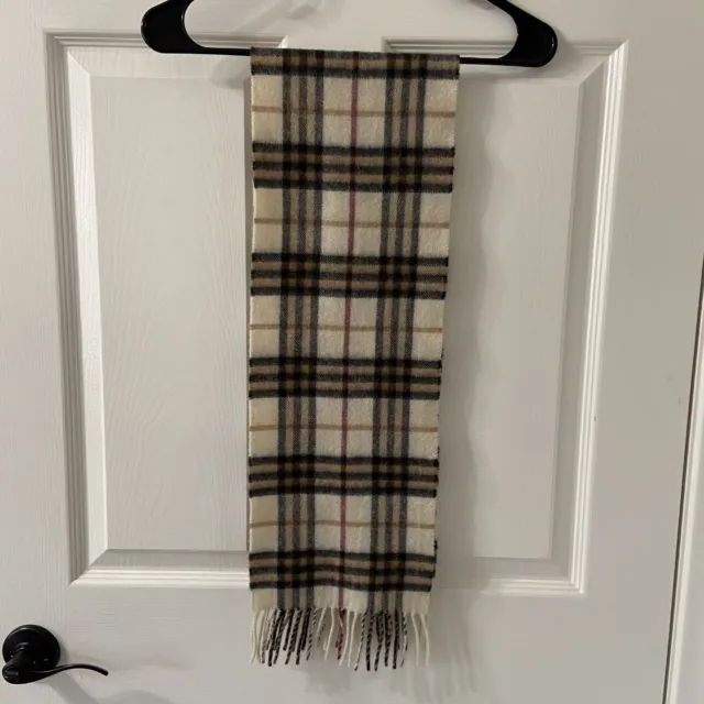 Burberry Children’s 100% Cashmere Classic Plaid Scarf Made In England