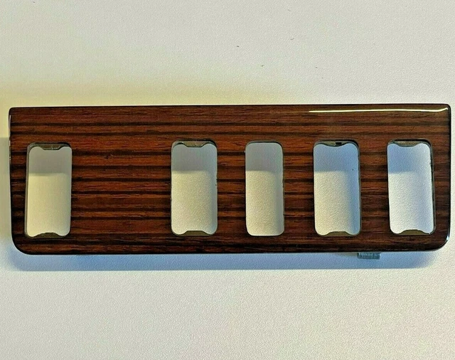 Tableau électrique Style Acajou 5 Boutons - Panneau Commande Bateau 12V - Osculati - Neuf