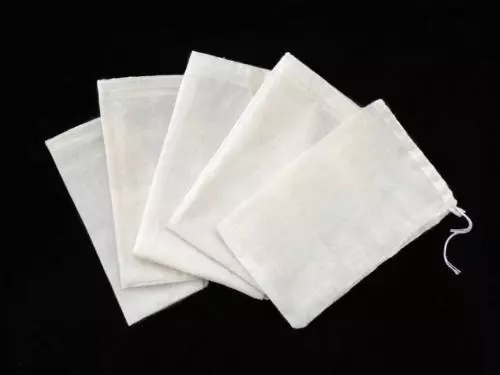 100 PCS 4"x6" Cotton Muslin Drawstring Reusable Bags Packing Bath Soap Herbs Tea