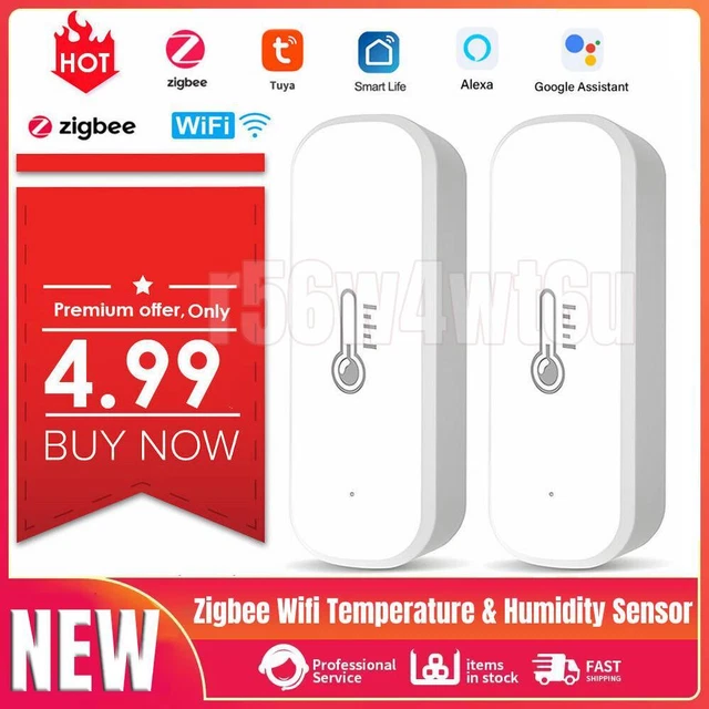 TUYA ZIGBEE WIFI Temperature & Humidity Sensor Thermometer Hygrometer ...