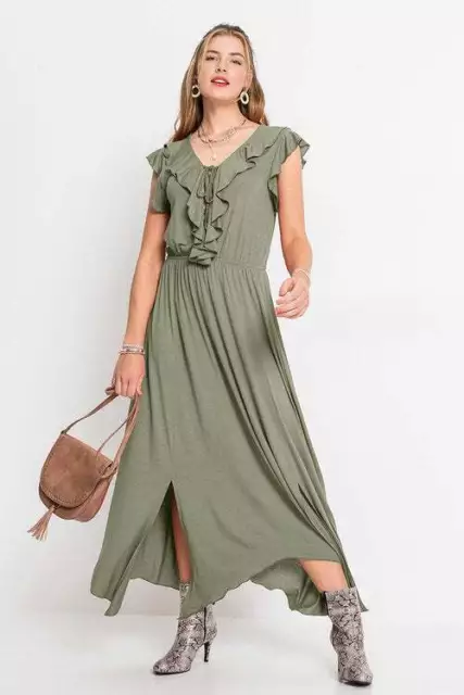 Urban - Womens Dress -  Ruffle Maxi Dress