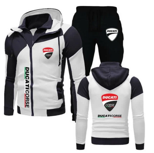 Tuta Ducati Corse uomo tuta completa TG M felpa cappuccio pantalone sport Moto