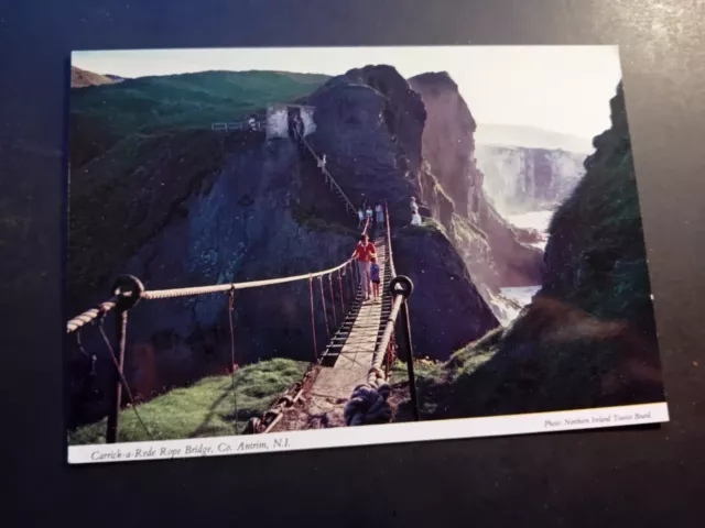 VIntage Postcard, County Antrim, Carrick-A-Rede Rope Bridge, Unposted