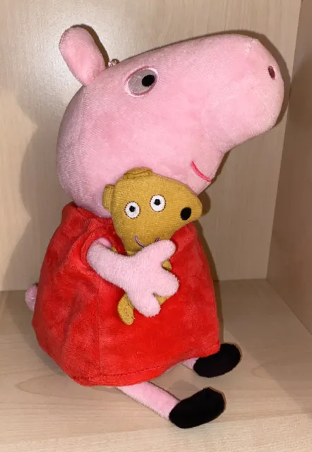 Peppa Pig Plush Teddy 9” with bear CBeebies BBC M&S Soft Toy