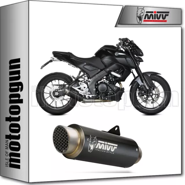 Mivv Scarico Completo Omologato Nocat Gp-Pro Nero Yamaha Mt125 Mt-125 2020 20