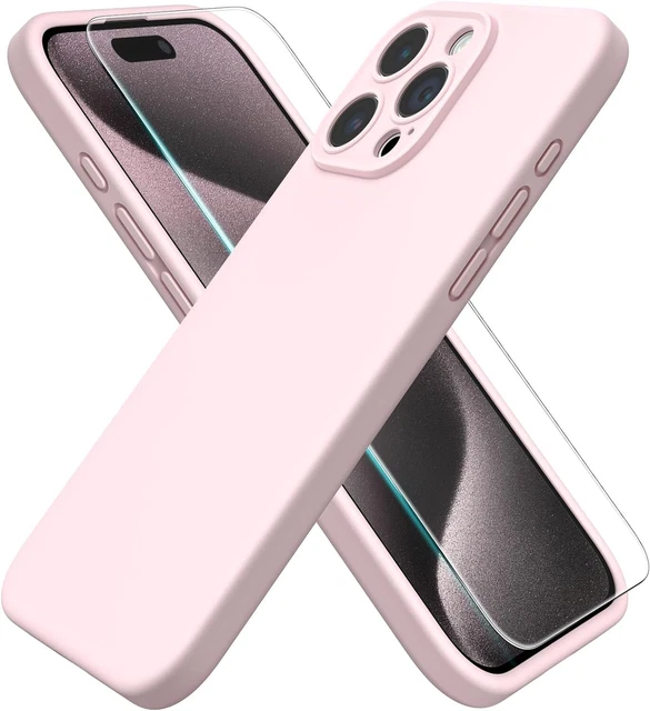 Coque Silicone TPU Rose + Verre Trempé Pour IPhone 13 Pro Max - Marque Little Boutik - Neuf