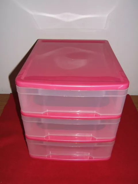 Bed Bath & Beyond Pink Three Drawer Organizer