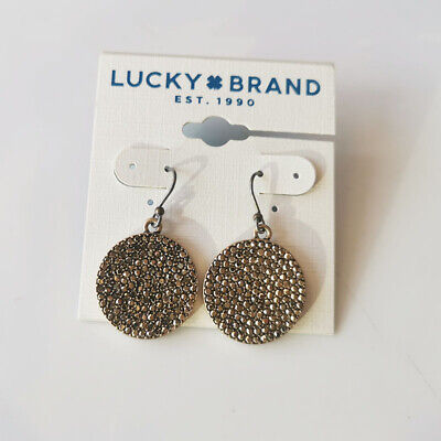 New Lucky Brand Rhinestone Round Drop Earrings Gift Vintage Women Party Jewelry