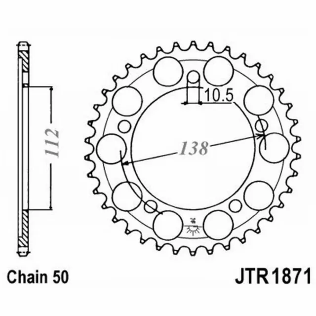 Zahnrad JT 1871 z48 Yamaha 600 YZF R6 1999-2002