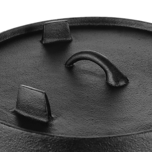 Dutch Oven Feuertopf Kochtopf Gusseisen Deckelheber Gusstopf Potjie Camping 11