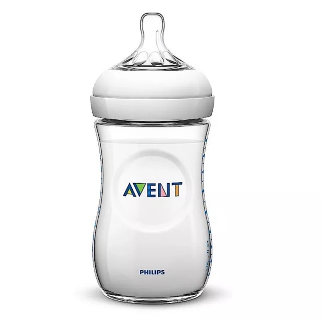 Philips Avent Natural Feeding Bottle  260ml / 9oz  SCF033/17 Boy Girl 1m+, CLEAR