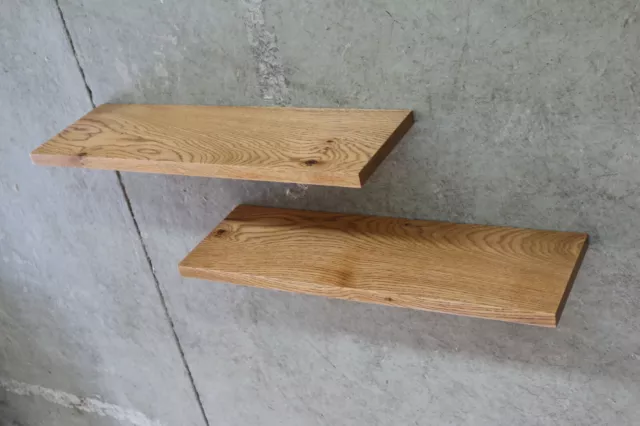 2 uds tablero de pared roble salvaje tablero de madera maciza estantería tablero de estantería NUEVO