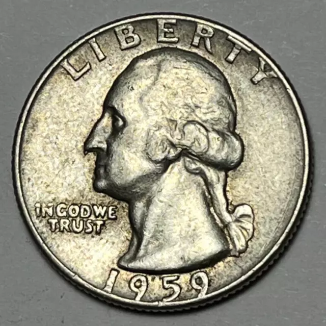 1959 P Washington Quarter 90% Silver Free Shipping KL15