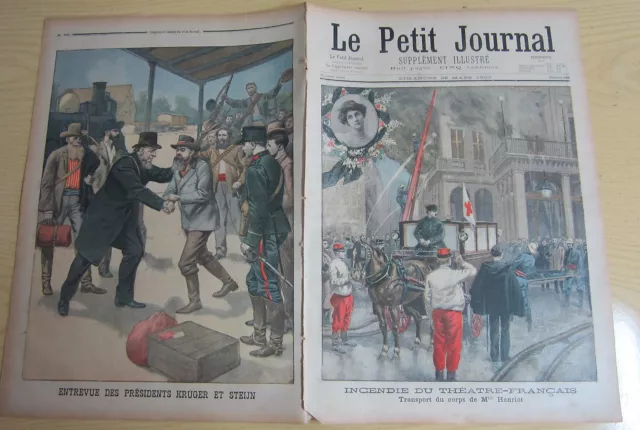 Le petit journal 1900 488 Incendie du théatre français + Krüger et Steijn