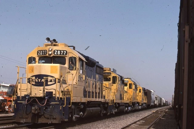 ATSF SANTA FE Railroad Train Locomotive 2877 EDISON CA Original 1990 ...