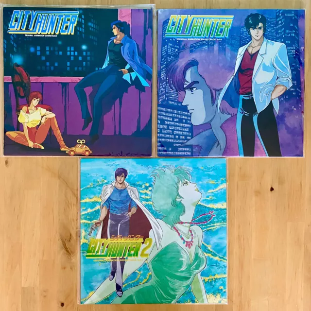 3 disques vinyles CITY HUNTER ORIGINAL ANIMATION SOUNDTRACK Vol.1 2 LP Anime 33T