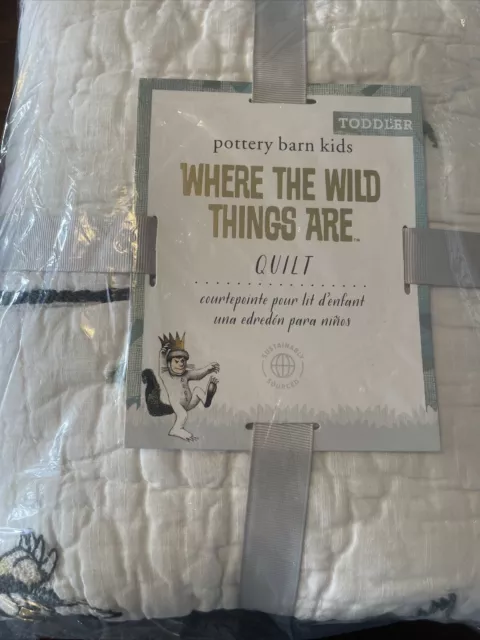 NEW POTTERY BARN KIDS Where The Wild Things Are Toddler Quilt -NWT