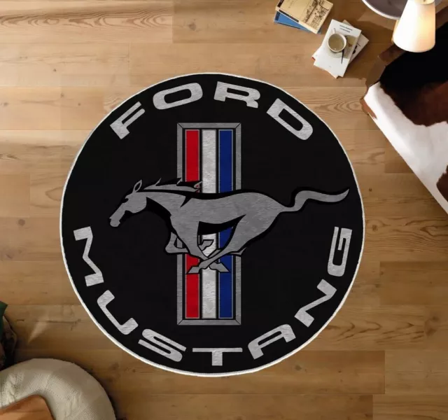 Ford Mustang Logo Rug, Cool Decoration, Awesome Carpet, Mustang Carpet