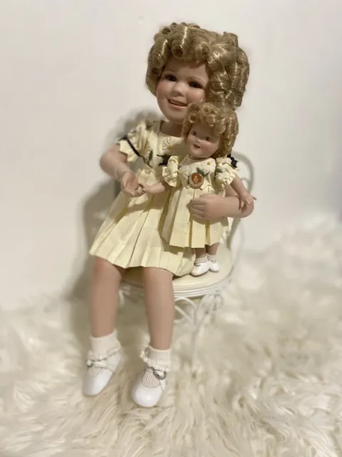 Danbury Mint SHIRLEY TEMPLE “Shirley and her Doll” Two of a Kind without chair