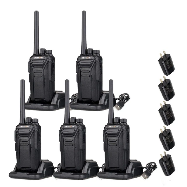 5Pack Retevis RT27V MURS VHF Walkie Talkies 1100mAh Long Range Two Way Radios