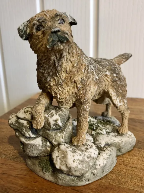 Vintage Arista Designs Hawick Scotland Sculpture - Dog Figure By P Hogg ‘82 2