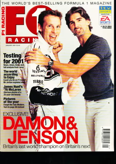 F1 Racing Magazine January 2001 Jenson Button Damon Hill James Hunt Pictures Of