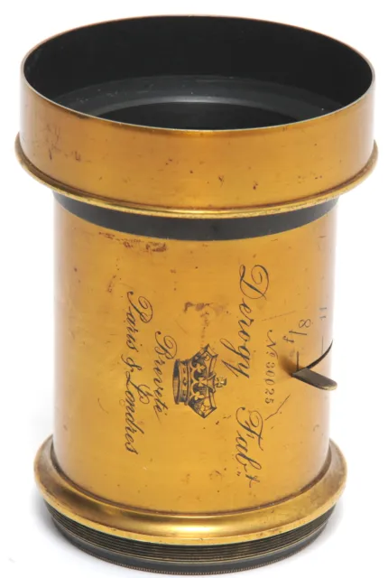 Derogy France brass lens Rectilineaire Aplanetique No. 4 �, c. 1894
