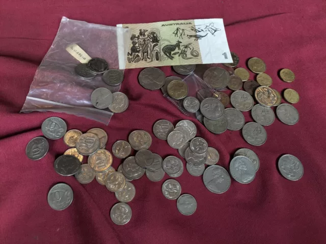 Lot Old Modern Australia Coin,1944 Penny,Banknote,20+ Dollar Current Value