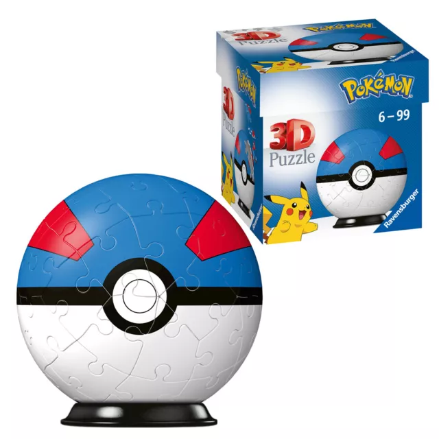 Pokémon 3D Puzzle Great Ball 54 Piece  from Ravensburger Jigsaws Ages 6+