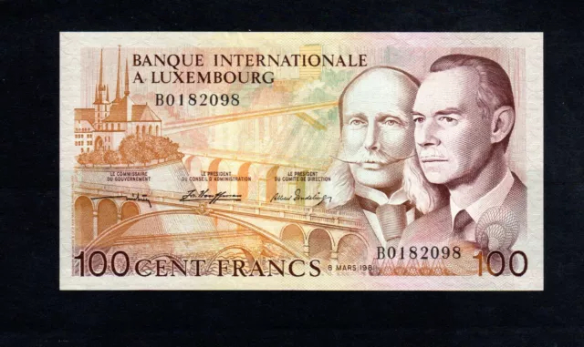 Promo LUXEMBOURG Billet 100 Francs 1981 SPL P-14A§B 0182098