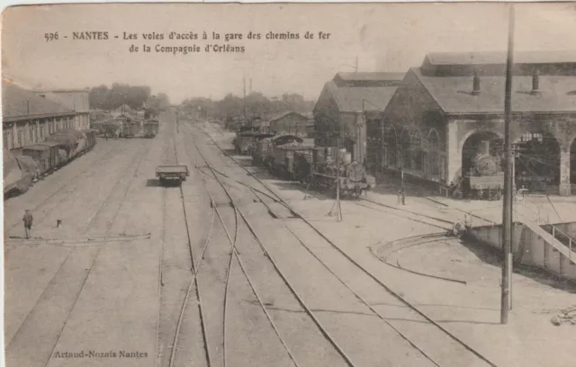 CPA 44 (Loire Atlantique) NANTES/LA GARE DES CHEMINS DE FER de la Cie d' ORLEANS