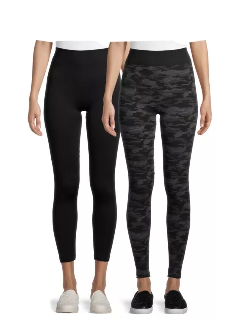 Time and Tru Women's Knit Leggings, 2-Pack