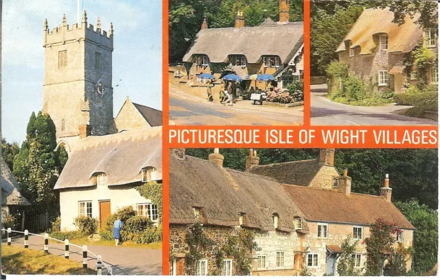 Picturesque Isle of Wight Villages Multiview - Posted 1982 - J Salmon, Sevenoaks