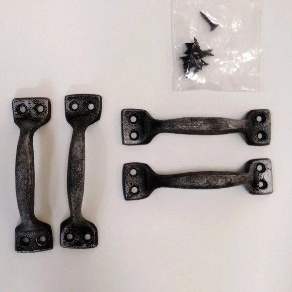 Rustic Metal Hammered style Cabinet handles Drawer Pulls