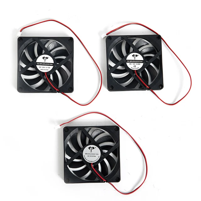 Brushless Cooling Fan 8010 Cooling Fan 5V 12V 24V 2 Pin 80x80x10mm Heatsink S^