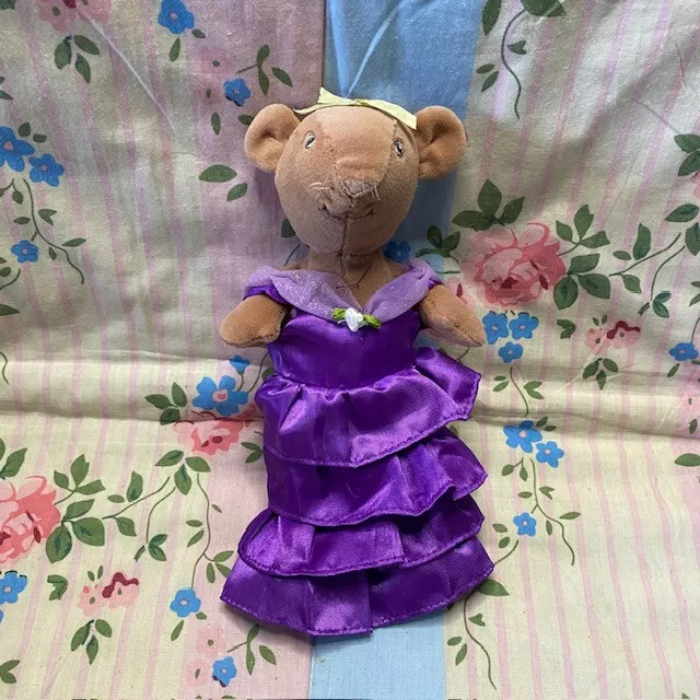 Hit Entertainment 2003 Angelina Ballerina Fairy Tales Purple Dress Approx 9"