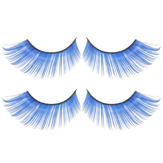 Halloween Eyelashes Costume Blue Eyelashes Lengthen Miss