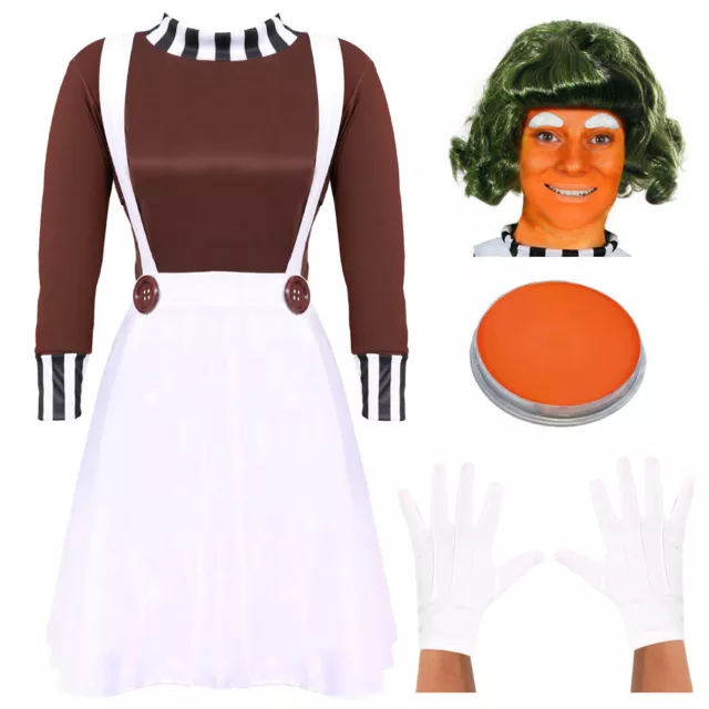 Ladies Factory Worker Costume Chocolate Adults Book Film Tv Show Fancy Dress