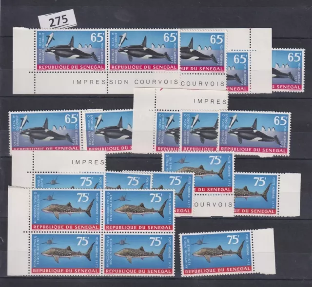 # 10X Senegal - Mnh - Whales, Fish