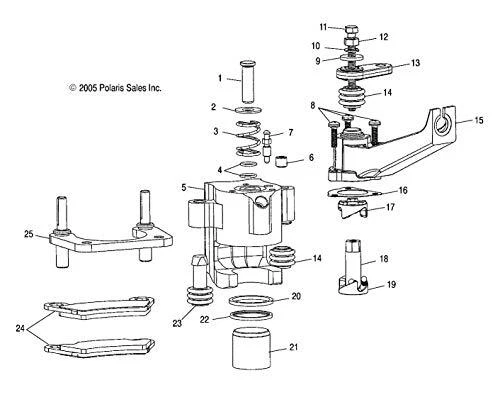 Polaris 1910802 ASM-CALIPER MOUNT RZR Ranger 800 500 400 700 200 Sportsman