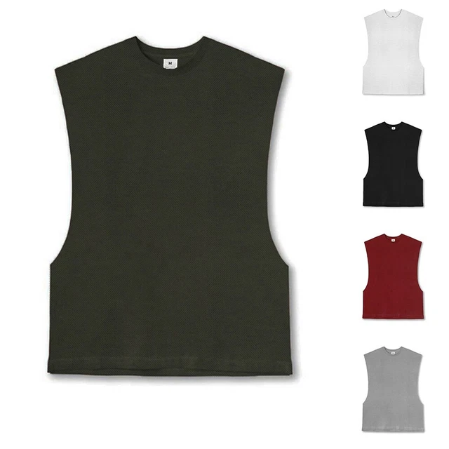 T-shirt uomo tempo libero uomo senza maniche muscolo asciugatura rapida SPORTS